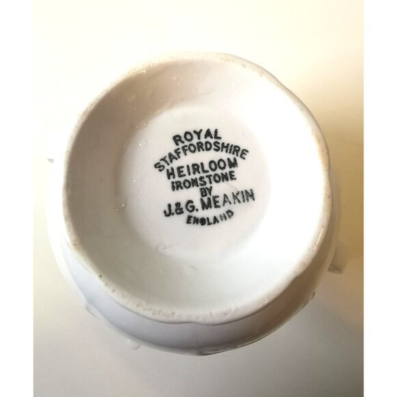Vintage Royal Staffordshire Heirloom Ironstone Lidded Sugar Bowl and Creamer - Picture 13 of 16